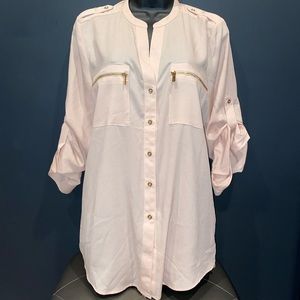 Calvin Klein blush button down shirt